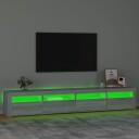 TV-benk med LED-lys grå sonoma 240x35x40 cm