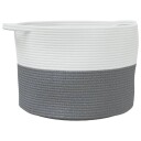  Skittentøyskurv grå og hvit Ø55x36 cm bomull 8721012086852