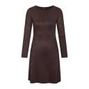 Arya Dress Dark Brown S Lurex knit dress