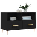 vidaXL TV-benk svart 80x36x50 cm konstruert tre