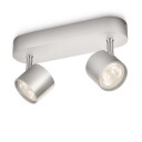 Philips myLiving Star spotlampe, 2 spotlights, grå