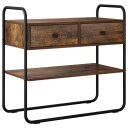 vidaXL Konsollbord Røkt Eik 100 x 40 x 75 cm Konstruert tre