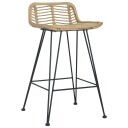 vidaXL Barstoler 2 stk naturell rotting