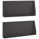 vidaXL Støttemur 2 stk. 100 x 12 x 40 cm Stål Svart