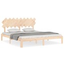 vidaXL Sengeramme med hodegavl 6FT Super King heltre