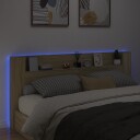  Hodegavl skap med LED sonoma eik 220x16,5x103,5 cm 8721012465909