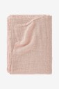 Ellos Home   Sengeteppe Candice Grating i vasket lin   Rosa
