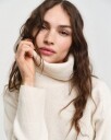 Gant Herringbone-monstret turtleneck CREAM L