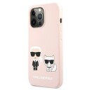 Karl Lagerfeld Silikon Mobildeksel iPhone 13 Pro - Karl & Choupette - Rosa