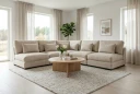 Dubai hjørnesofa ekstra dyp i Chenille   Beige