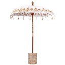 vidaXL Balinesisk parasoll med base Krem 185 x 185 x 260 cm