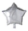 Folie ballong Sølv 46 cm - Stjerne