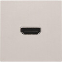 Niko HDMI Uttak for Pluggmontering, Lys Grå Light Grey 44.5 x 44.5 x 8.6 mm