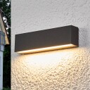 Lucande Elvira - grafittgrå LED-utevegglampe med IP65