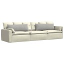  Sofaputer 2 pcs Lysegrå 120 x 40 cm stoff