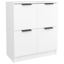 vidaXL Skjenk hvit 60x30x70 cm konstruert tre