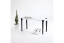 Khalkeus Benk 90x30 cm Hvit/Svart   Hanah Home