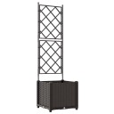 Hagepotte med Trellis Brun 40x40x143 cm