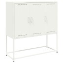  Highboard hvit 100,5x39x107 cm stål