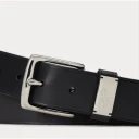 Polo Ralph Lauren Leather Pp Metal Db Blt Med   Black   34