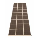 Pappelina Vevd Teppe Criss Dark Brown 70x225 cm