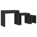  Stablebare salongbord 3 stk svart konstruert tre 8721012196049