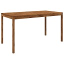 vidaXL Hagebarbord Naturlig 196 x 100 x 105 cm Solid akasietre