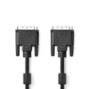 Nedis Dvi kabel Dvi d 24+1 pin Han 2560x1600 Nikkel Belagt 3.00 M Rett PVC Sort Konvolutt