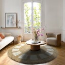 Runde tepper   Asilah beige/hvit Størrelse: Ø 200 cm