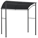 vidaXL Paviljong til grilling 215x150x220 cm antrasitt stål