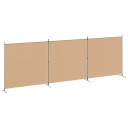 vidaXL 4-panel romdeler Beige 525 x 180 cm Stoff