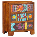 Skjenk flerfarget 50x35x60 cm heltre akasie