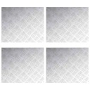  Sjekkplater 4 pcs sølv 60 x 50 cm Aluminium