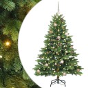  Kunstig juletre med 150 LED med stativ grønn 150 cm PE og PVC