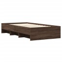  Sengeramme uten madrass brun eik 75x190 cm konstruert tre 8721102857195