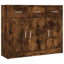 vidaXL Skjenk røkt eik 91x28x75 cm konstruert tre