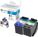 G&G 14961 BK/C/M blekkpatroner 2 pk 20/18 ml 520 sider