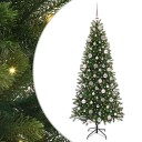  Kunstig juletre med 300 LED med stativ grønn 180 cm PE og PVC
