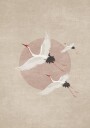 Cranes in Flight Poster Plakat / 70x100cm