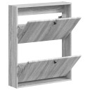 vidaXL Vegghengt skoskap BREDA 71 x 17 x 86 cm Konstruert tre