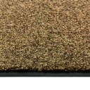 vidaXL Dørmatte vaskbar brun 90x150 cm