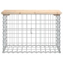 vidaXL Hagebenk gabiondesign 63x31,5x42 cm heltre furu