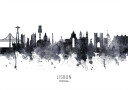 Lisbon Portugal Skyline Plakat Plakat / 70x100cm