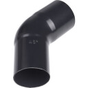 Plastmo bend Ø90mm 45° sort black 90 mm