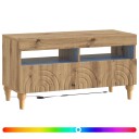 vidaXL LED TV skap Artisan eik Konstruert tre