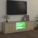 vidaXL TV-benk med LED-lys sonoma eik 120x30x35,5 cm