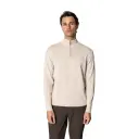 Clean Cut Copenhagen Oscar Half Zip Knit   Cream   XXL