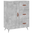 vidaXL Skjenk betonggrå 69,5x34x90 cm konstruert tre