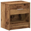  Nattbord med skuff gammelt tre 39x28x41 cm
