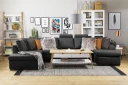 Crazy 5 seters Venstrevendt U formet X Large Sofa med Divan og Sjeselong i Stoff   Antrasitt